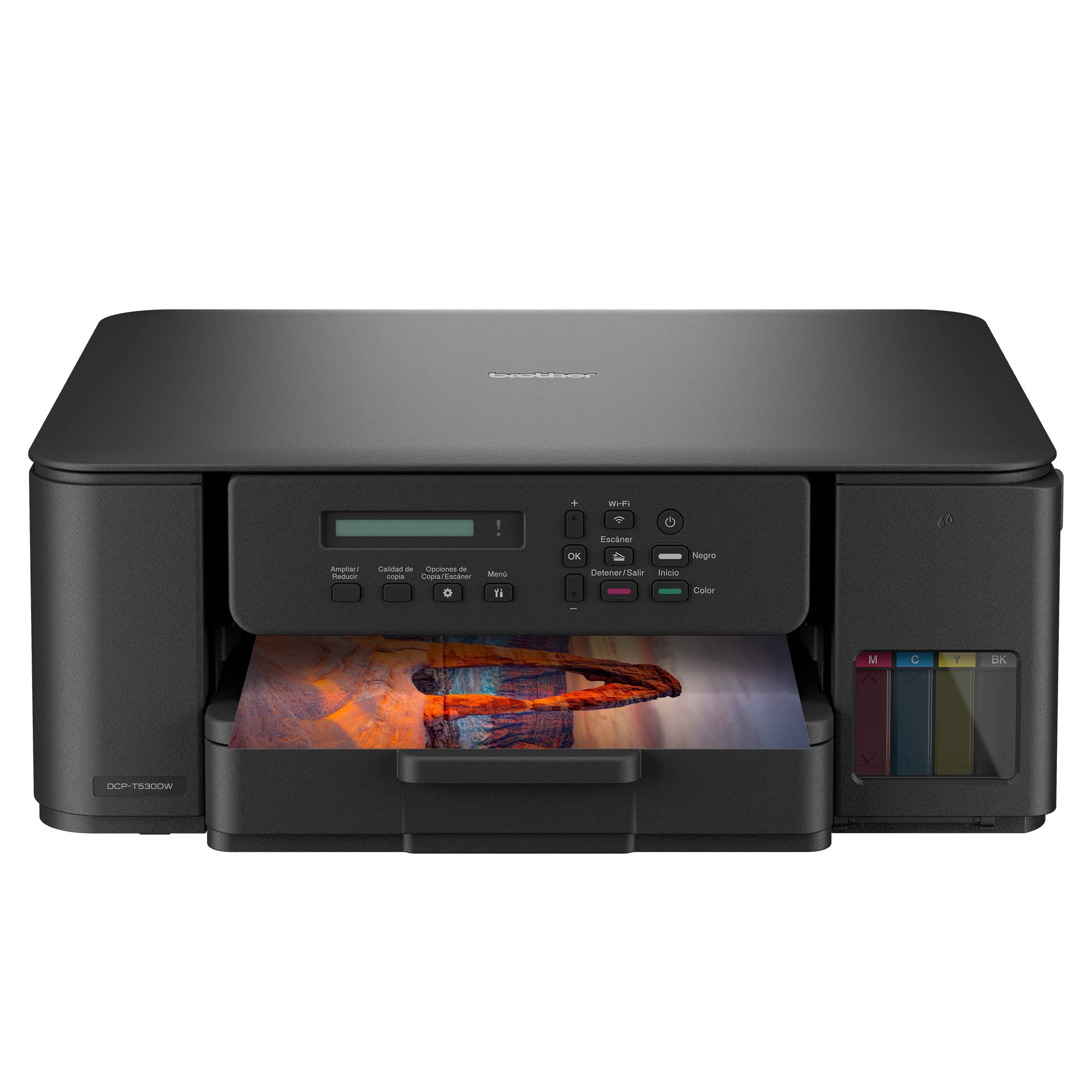 Multifuncional Tinta Continua Brother DCPT530DW - impresión dúplex, 27 ppm negro/11 ppm color, USB 2.0, Wifi 2.4/5Ghz, cama plana color tamaño carta Multifuncional Tinta Continua Brother DCPT530DW - impresión dúplex, 27 ppm negro/11 ppm color, USB 2.0, Wifi 2.4/5Ghz, cama plana color tamaño carta